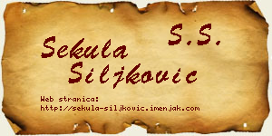 Sekula Šiljković vizit kartica